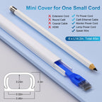 ZhiYo 43" Cord Covers for Wires on Wall, Beige Cord Hider, 0.7" W x 0.4" H