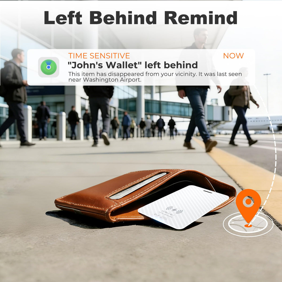 [Apple MFi Certified] 2 Pack Wallet Tracker Card with Apple Find My (iOS Only) Rechargeable Air Tracker Tags Bluetooth Wallet Finder IP68 Waterproof GPS Tracker Item Finder for Keys, Bags, Passport