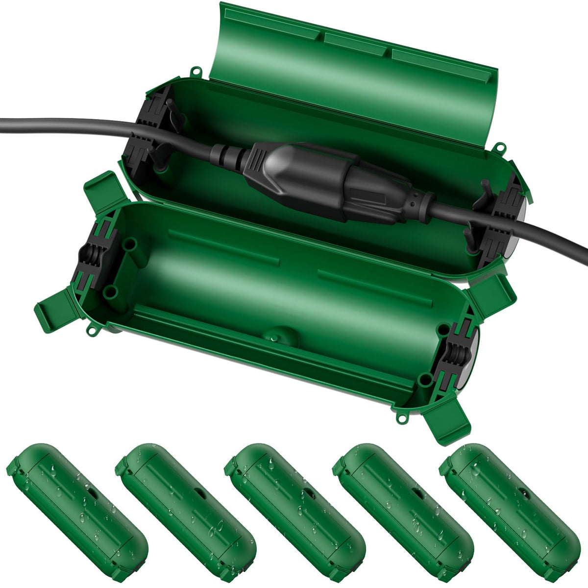 [3 Pack] Flemoon Outdoor Extension Cord Safety Cover with Waterproof Seal