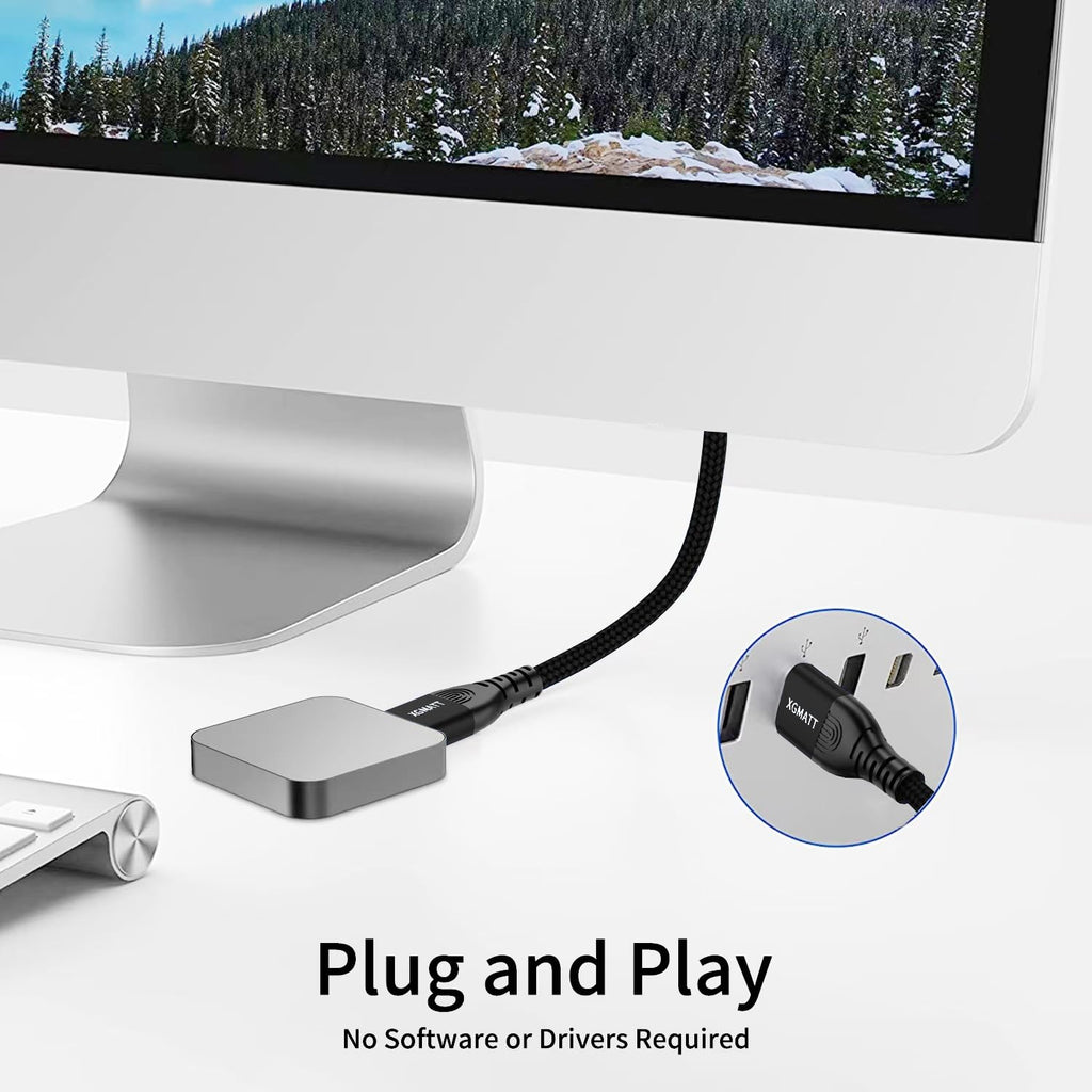 USB 3.0 Cable 1M,5Gbps High Speed Transfer USB to USB Cable USB 3.0 A to A Data Cable Braided Compatible with External Hard Drive/Laptop Cooling Pad/Docking Station/PC/TV/DVD/Printer,Grey
