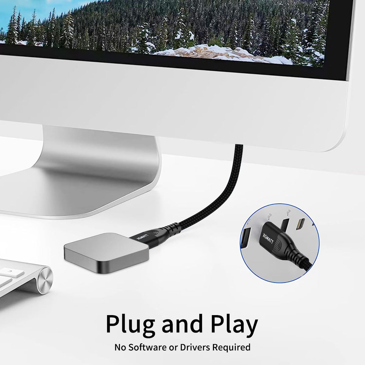 USB 3.0 Cable 1M,5Gbps High Speed Transfer USB to USB Cable USB 3.0 A to A Data Cable Braided Compatible with External Hard Drive/Laptop Cooling Pad/Docking Station/PC/TV/DVD/Printer,Grey