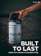 Fuel24 Stainless Steel Jug - 1.3 or 2.2 Litre Water Bottle - Extra Strong, BPA Free, Leak Proof - Large Gym Sports Bottle, 1.3L, 2.2L, Metal Bottle - Colour Options