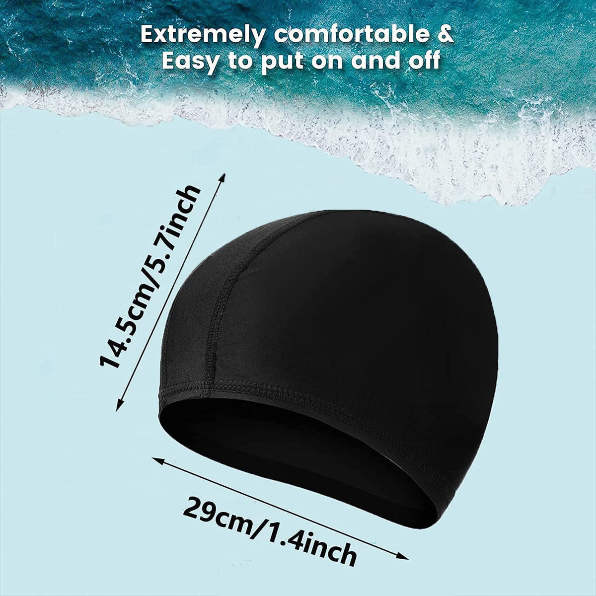 2 Swimming Caps for Kids Girls Boys Adult Light Swimming Cap Swim Hats Kid