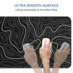 Rcege Large Gaming Mouse Pad Extended Desk Mat with Non Slip Stitched Edge