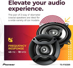 Pioneer F-Series TS-F1035R 4" 2-Way Coaxial Car Speakers 150W Max