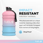 Fuel24 Jug - 2.2 Litre Water Bottle - Extra Strong Flex Material - Drop Proof, Pop or Straw Cap Options - 2.2L Large Gym Sports Bottle, BPA FREE