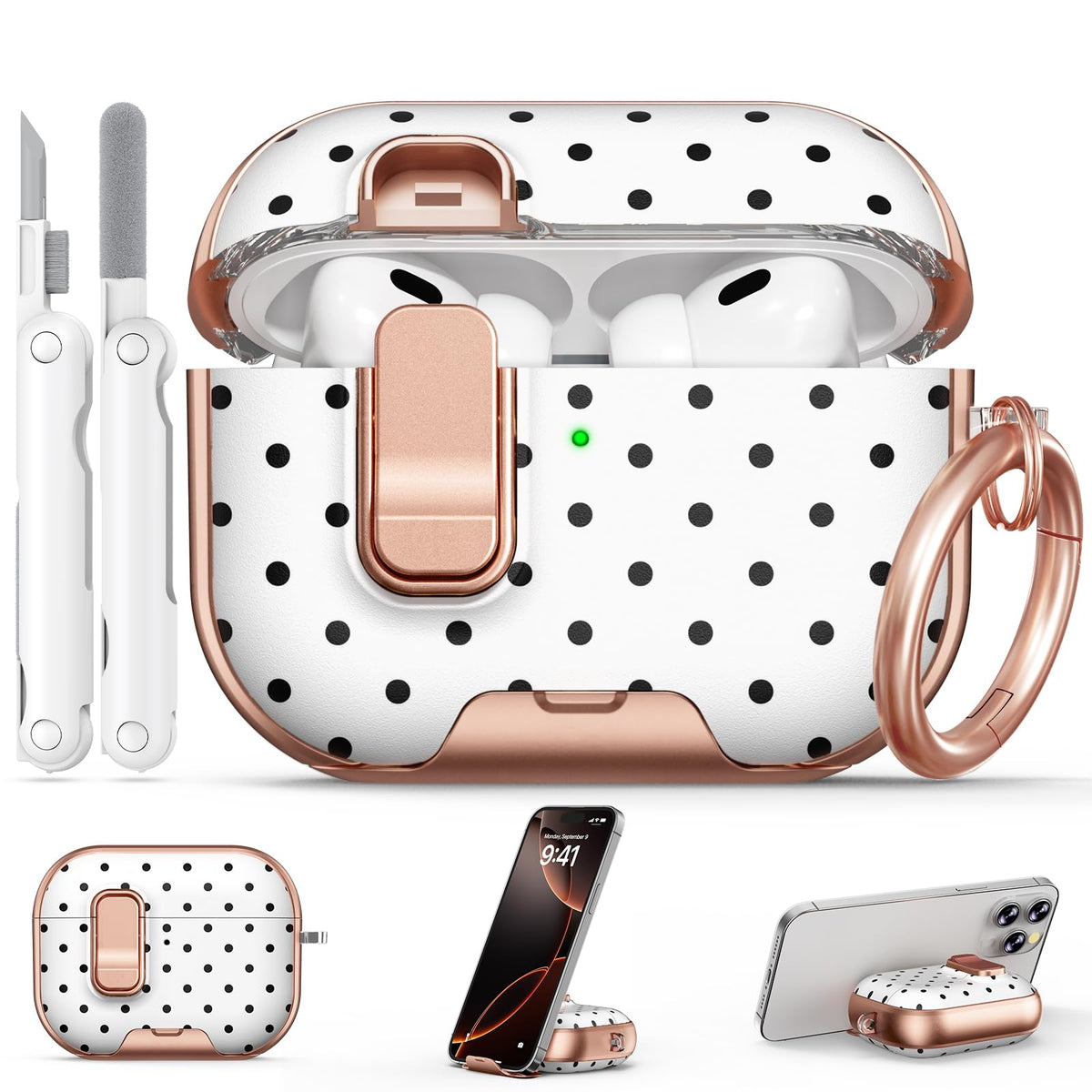 for AirPods Pro 2nd/1st Case (2023-2019)-Purple Bell Flower