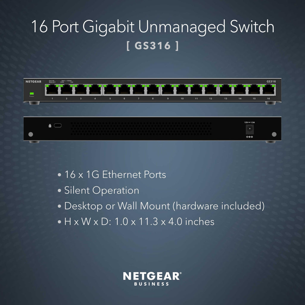 NETGEAR 5 Port Gigabit Network Switch, Unmanaged Ethernet Switch GS305