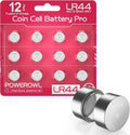 POWEROWL LR44 A76 (12 Pack) 1.5V Alkaline Battery For Thermometers, Watches