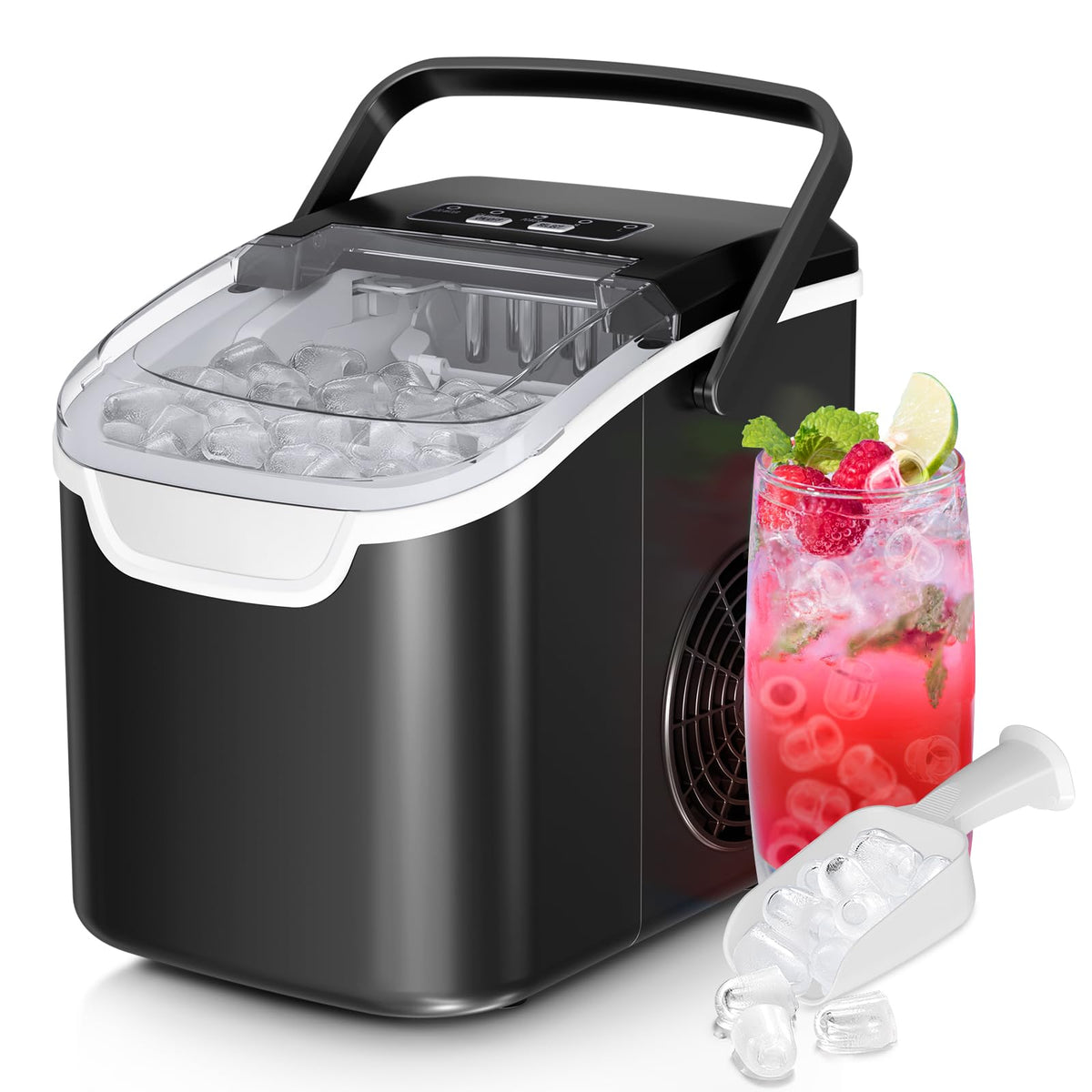 Antarctic Star Countertop Ice Maker Machine, 26Lbs/Day Fastest 6‑Min Ice