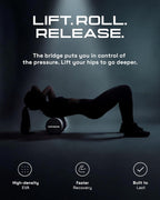 KAYMAN Sports Foam Roller, Deep Tissue Muscle Recovery, 44.5 x 15cm, Black