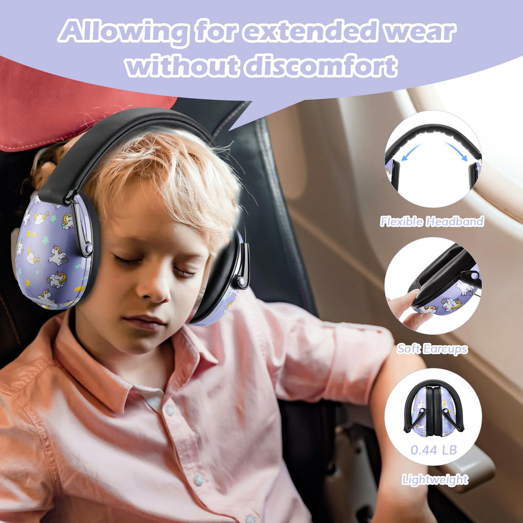 ProCase Ear Defenders for Children/Toddlers 3-16 Years SNR 27dB -Purple