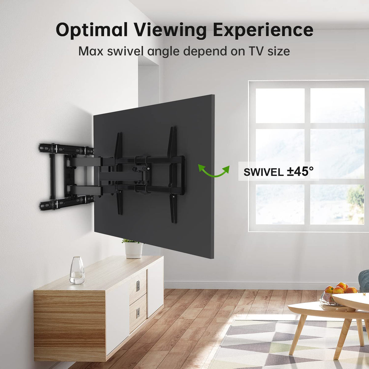 USX Mount Full Motion TV Wall Mount for 42-90 inch TV Holds up to 132lbs