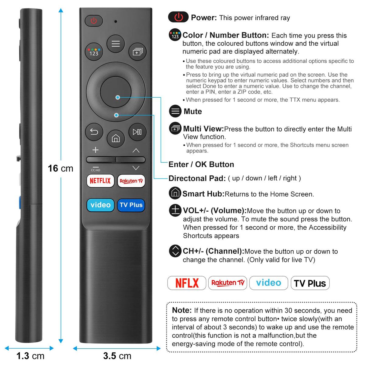 for Hisense TV Remote Control, Universal for Hisense Smart TV, Replacement