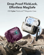 ESR for AirPods 5/4 Case, Compatible with MagSafe, Drop-Proof Lock, Black