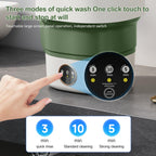 Portable Washing Machine 20L Foldable Mini Washer with Spin Basket, 3 Modes