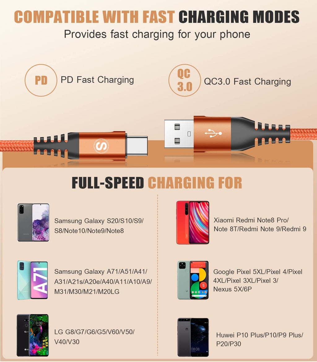2-Pack 1M USB C Cable 3.1A Fast Car Charger Cable Compatible for iPhone 17 air 16 15 Plus Pro Max, Samsung Flip/Fold 7 6 5 4 3 S26 S25 S24 S10 S20 S21 S22 S23 A16/15/14/13/12 A35/A34 A56/55/54, Pixel