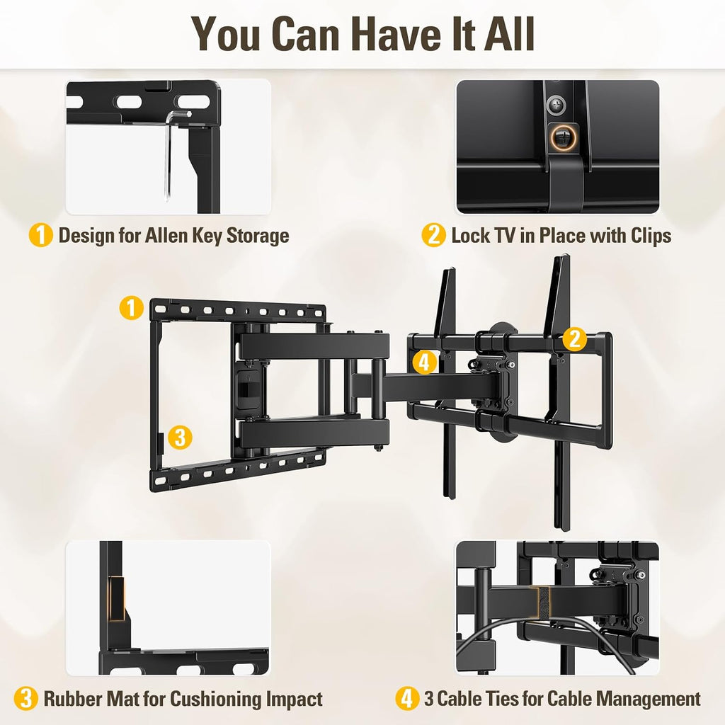 Mounting Dream Full Motion TV Wall Mount for 42-90 Inch TV up to 154lbs