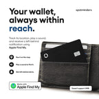 SPOTMINDERS Apple MFi Certified Wallet Tracking Card Black 4-Pack Travel Gifts for Him Works with Apple Find My Rechargeable Tracker IP68 Waterproof 0.07" Slim iPhone Item Finder for Luggage Passport