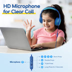 EarFun K1 Kids Headphones Wired with Mic, Volume Limit Headphones for Kids