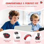 Botesty Sound Kids Headphones Wired for School, 3.5 Plug Safe Volume Purple