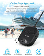 Travel Essentials, 22.5W/4.5A Flat Plug Power Strip, 6 Ft Extension Cord