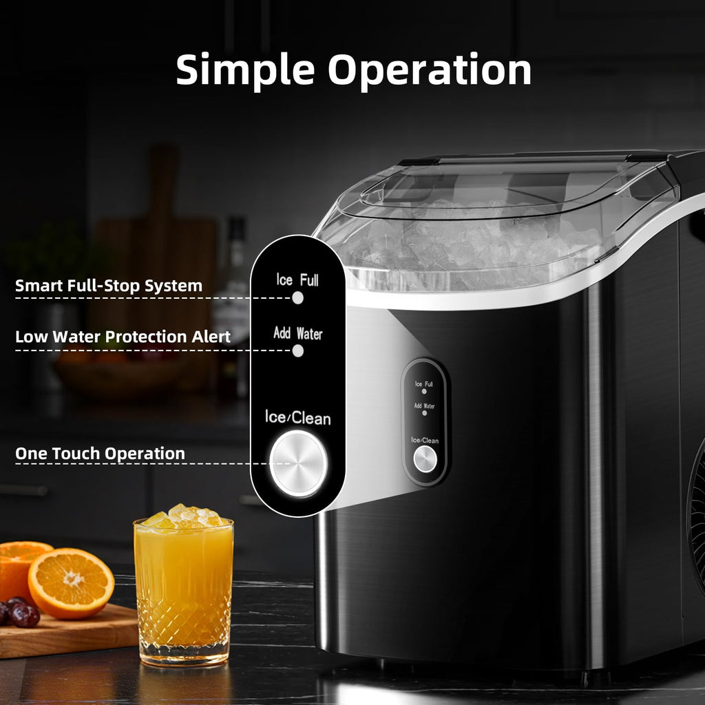 Antarctic Star Nugget Ice Maker Countertop with Soft Chewable Ice