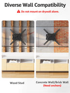 ELIVED Full Motion TV Wall Mount for 26-60" TVs, Max VESA 400x400, 77 lbs.