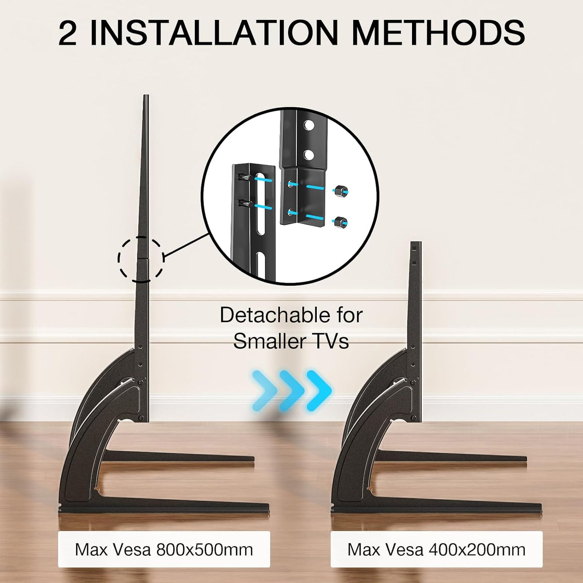 RFIVER Universal TV Stand Legs for 20 to 65 inch LCD/LED/OLED/Plasma TVs