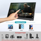 InnoView Portable Monitor, 15.6 Inch FHD 1080P HDMI USB C Second External Monitor for Laptop, Desktop, MacBook, Phones, Tablet, PS5/4, Xbox, Switch, Built-in Speaker with Protective Case