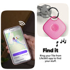 Life360 Tile - Bluetooth Tracker, Keys Finder and Item Locator for Keys, Bags and More. Phone Finder. Both iOS and Android Compatible. 1-Pack (Black)