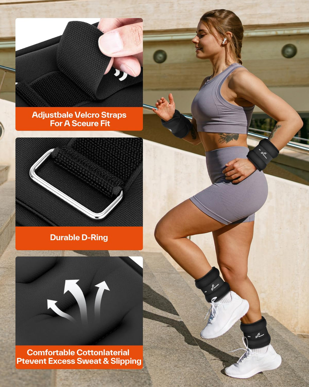 Sportneer Ankle Weights, Leg Weights Wrist Weights Straps