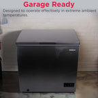 Frigidaire Chest Deep Freezer, 7 Cu. Ft. Capacity, Granita Rugged Design-Adjustable Thermostat-Removable Vinyl Coated Wire Basket-Easy Defrost Drain