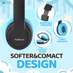 JoySpark Kids Bluetooth Headphones Over-Ear, 60Hrs, Built-in Mic-Purple