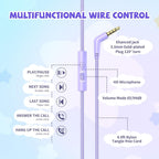 Botesty Sound Kids Headphones Wired for School, 3.5 Plug Safe Volume Purple