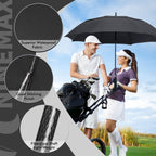 NINEMAX Large Golf Umbrella Windproof Strong 54/62/68 Inch,Extra Big Golf Umbrellas Automatic Open Double Canopy for Gents Women