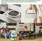 Portable Washing Machine 20L Foldable Mini Washer with Spin Basket, 3 Modes