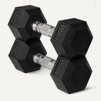 Amazon Basics Rubber Encased Hex Dumbbell Weights Set