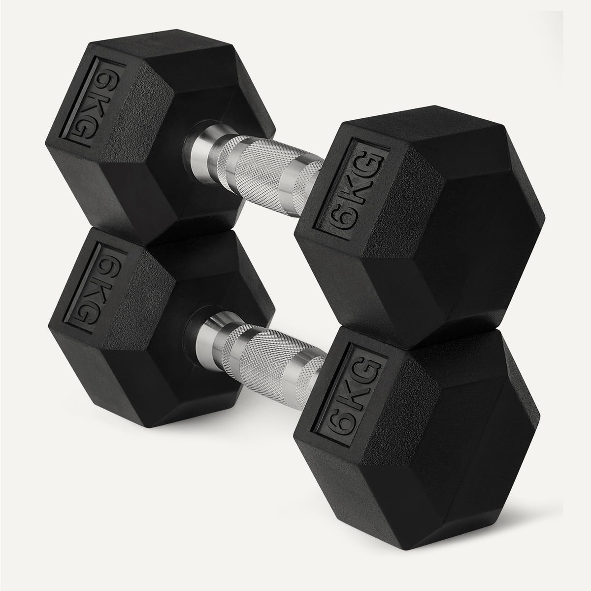 Amazon Basics Rubber Encased Hex Dumbbell Weights Set
