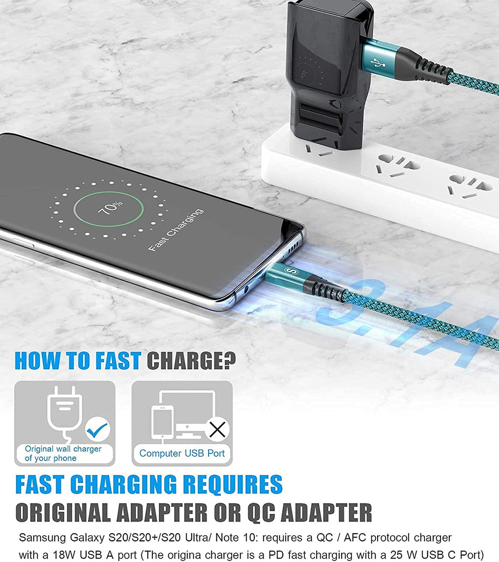 2-Pack 1M USB C Cable 3.1A Fast Car Charger Cable Compatible for iPhone 17 air 16 15 Plus Pro Max, Samsung Flip/Fold 7 6 5 4 3 S26 S25 S24 S10 S20 S21 S22 S23 A16/15/14/13/12 A35/A34 A56/55/54, Pixel