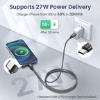 RAVIAD USB C to Lightning Cable Short 0.15M [MFi Certified] iPhone Charger