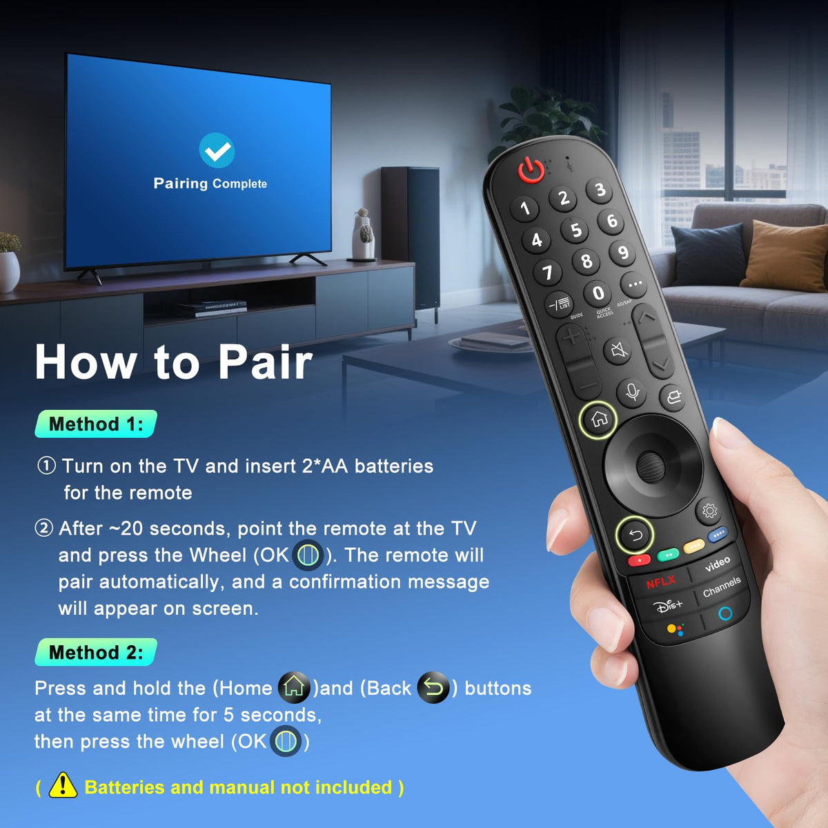 【2-Pack】 for Roku TV Remote,Replacement for TCL,ONN, Hisense Roku TVs