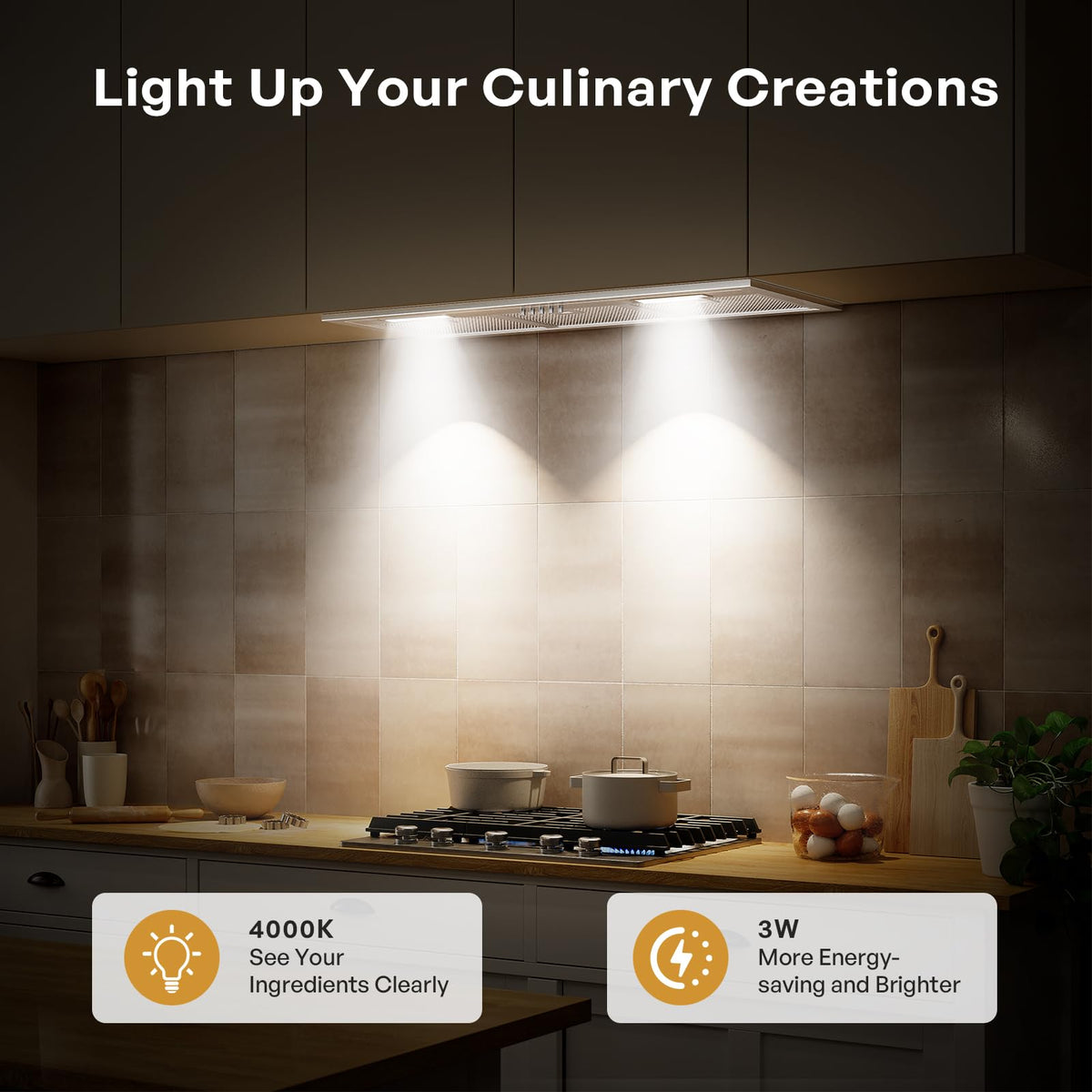 VIKIO HOME 30 Inch Range Hood Insert, 980 CFM, Dual-Intake, Gesture & Touch