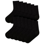 A2Z 4 Kids Boys Girls Cotton Rich Plain Ankle School Socks 6 Pack Age 2-14