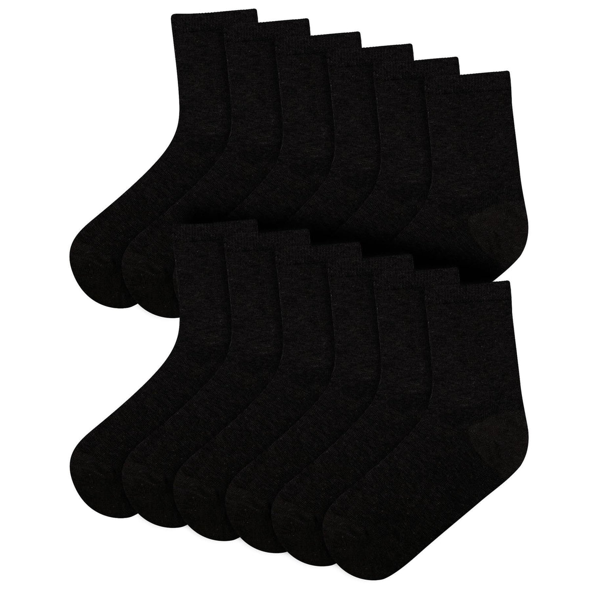 A2Z 4 Kids Boys Girls Cotton Rich Plain Ankle School Socks 6 Pack Age 2-14