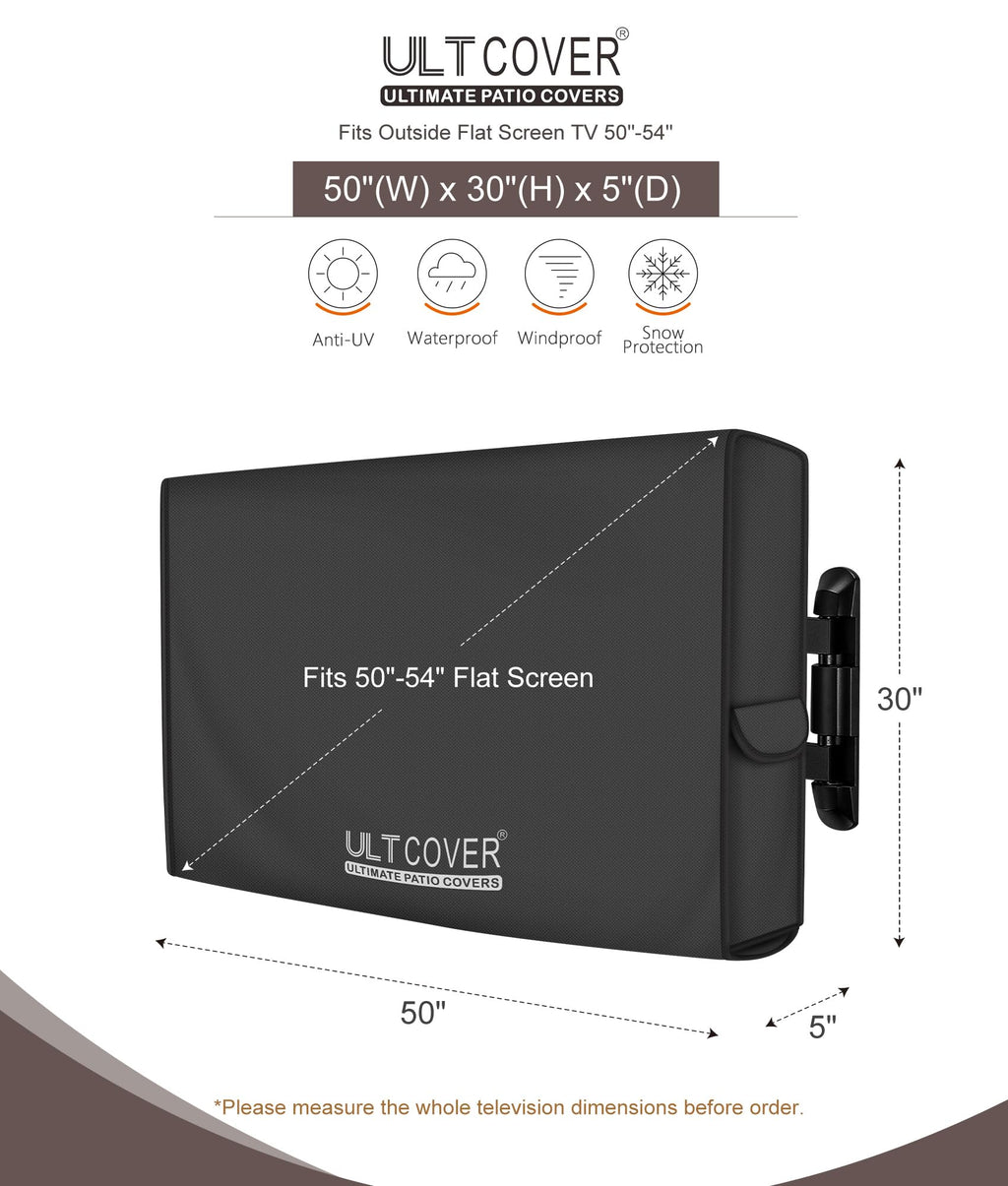 ULTCOVER Waterproof Outdoor TV Cover 55-59 inch, Black