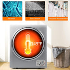 COSTWAY 1.5 Cu.ft. Portable Clothes Dryer,850W Compact Laundry Dryer,Silver