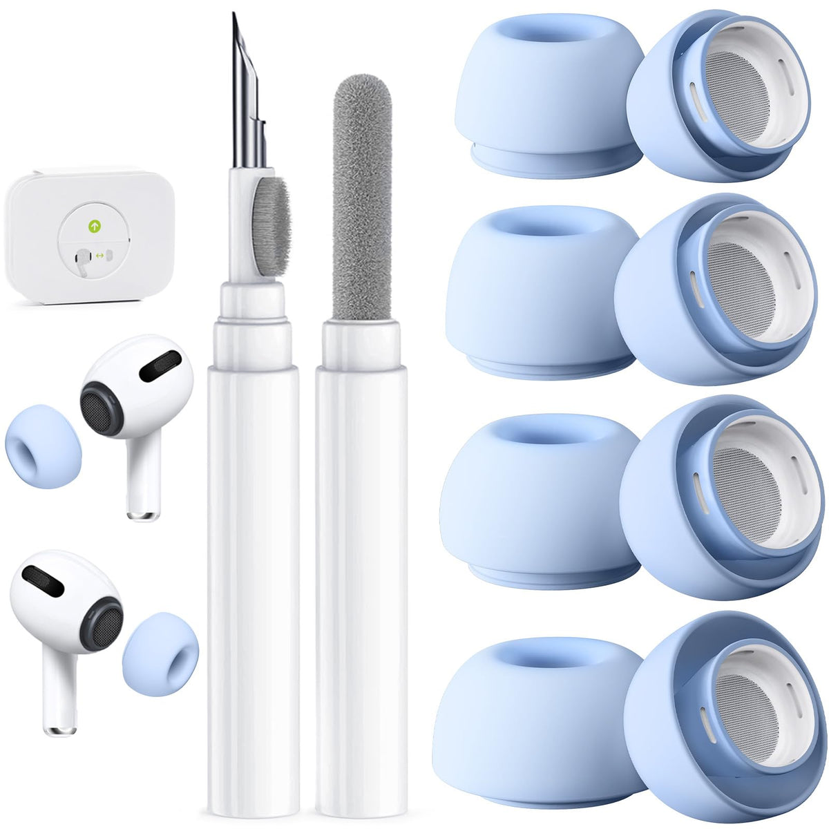 5 Pairs Replacement Ear Tips for AirPods Pro 3 (White)