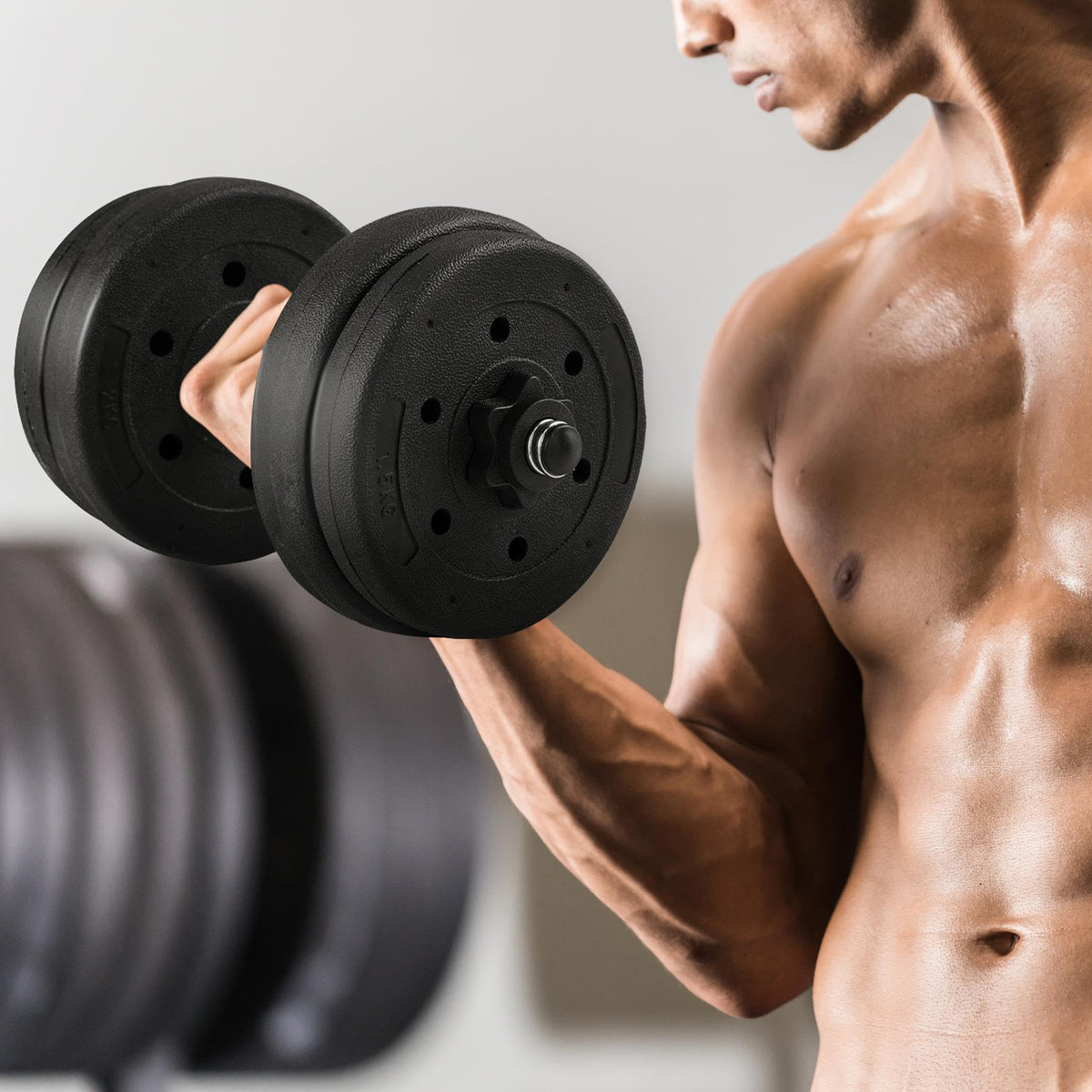 Yaheetech 30KG/25KG/20KG/15KG Adjustable Dumbbells Weight Set for Men/Women