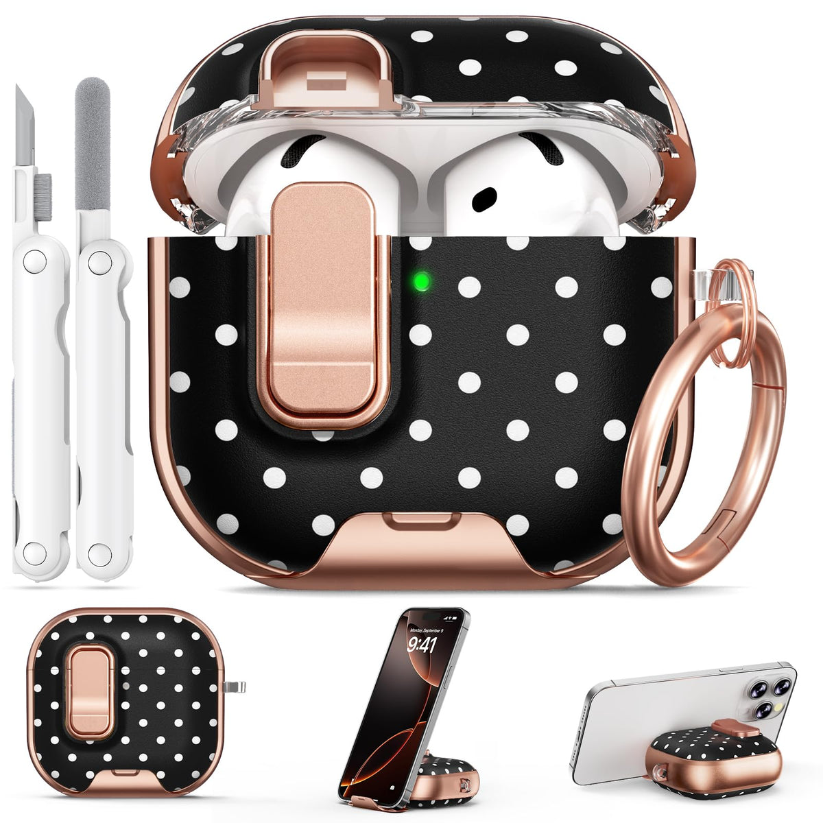 for AirPods Pro 2nd/1st Case (2023-2019)-Purple Bell Flower